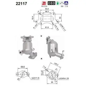 Catalyseur Honda As 22117 pas cher