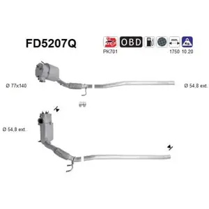 Filtre À Particules Fd5207q As Vw, Volkswagen As Fd5207q pas cher