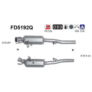 AS FD5192Q Filtre à Particules pas cher