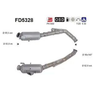 Filtre À Particules Diesel Fd5328 As Mercedes-Benz As Fd5328Vendu parpiecesauto.fr