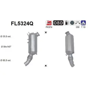 Filtre À Particules Diesel Fl5324q As Bmw As Fl5324qVendu parpiecesauto.fr