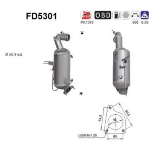 Filtre À Particules Diesel Fd5301 As Opel; Vauxhall As Fd5301 pas cher