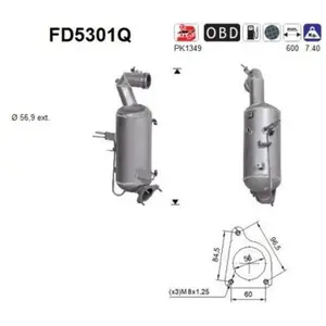 Comparateur de prix : Filtre À Particules Diesel Fd5301q As Opel; Vauxhall As Fd5301q