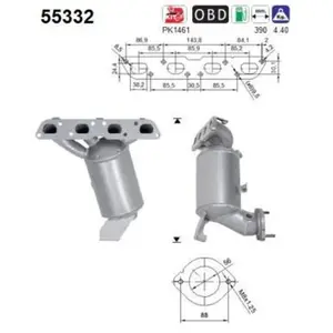Catalyseur Fiat; Jeep As 55332 pas cher