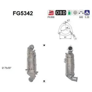 AS FG5342 Filtre à Particules pas cher