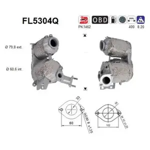 Filtre À Particules, Système D'Échappement Fl5304q As Hyundai; Kia As ...Vendu parwinparts
