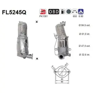 Filtre À Particules, Système D'Échappement Fl5245q As Alfa Romeo; Fiat... pas cher