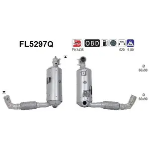 Comparateur de prix : Filtre À Particules, Système D'Échappement Fl5297q As Ford As Fl5297q