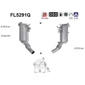 Filtre À Particules, Système D'Échappement Fl5291q As Bmw As Fl5291qVendu parpiecesauto.fr