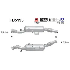 AS FD5193 Filtre à Particules pas cher