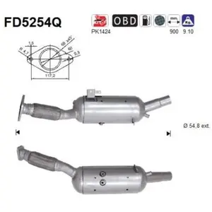 AS FD5254Q Filtre à Particules pas cher