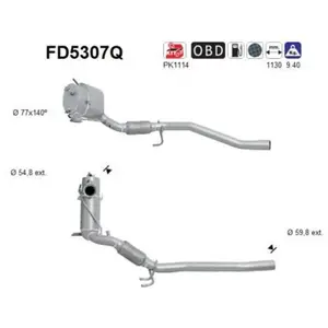 Filtre À Particules Fd5307q As Vw, Volkswagen As Fd5307q pas cher