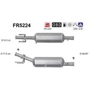 AS Filtre à particules diesel, système d'échappement FR5224 pas cher