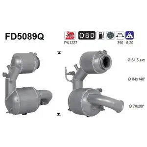 Comparateur de prix : AS Filtre à particules diesel, système d'échappement FD5089Q