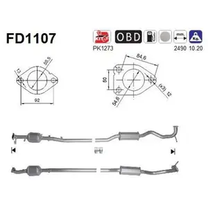 Filtre À Particules Fd1107 As Citroën; Peugeot As Fd1107 pas cher