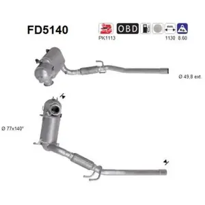 AS FD5140 Filtre à Particules pas cher