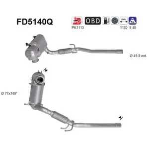 AS FD5140Q Filtre à Particules pas cher