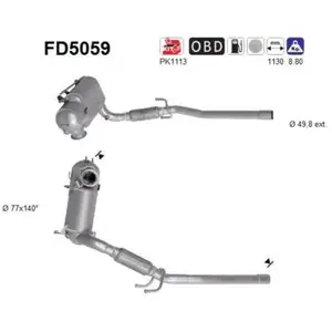 AS FD5059 Filtre à Particules pas cher