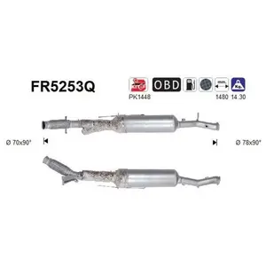 Filtre À Particules, Système D'Échappement Fr5253q As As Fr5253q pas cher