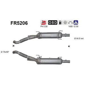 Comparateur de prix : Filtre À Particules, Système D'Échappement Fr5206 As As Fr5206