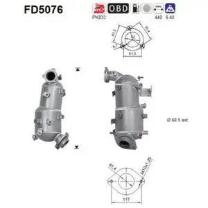 Filtre À Particules Fd5076 As Toyota As Fd5076 pas cher