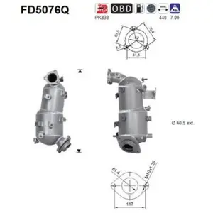 Filtre À Particules Fd5076q As Toyota As Fd5076q pas cher