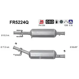 AS Filtre à particules diesel, système d'échappement FR5224Q pas cher