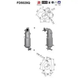 Filtre À Particules Fd5028q As Honda As Fd5028q pas cher