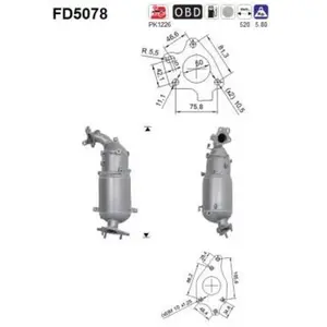 Filtre À Particules Fd5078 As Honda As Fd5078 pas cher
