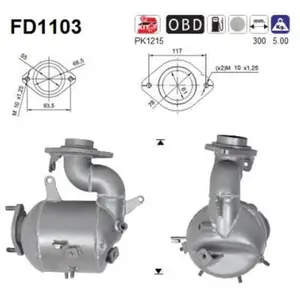 Filtre À Particules Fd1103 As Toyota As Fd1103 pas cher
