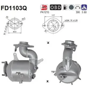 Filtre À Particules Fd1103q As Toyota As Fd1103q pas cher