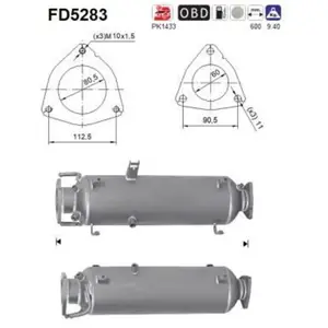 Filtre À Particules Fd5283 As Iveco As Fd5283 pas cher