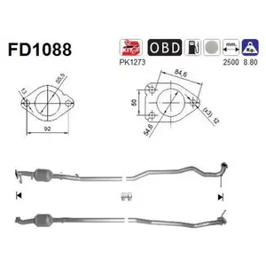 Filtre À Particules Fd1088 As Mitsubishi As Fd1088 pas cher