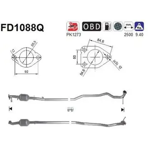 Filtre À Particules Fd1088q As Mitsubishi As Fd1088q pas cher