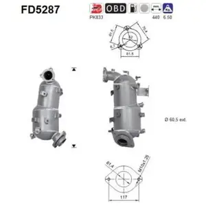 Filtre À Particules Fd5287 As Toyota As Fd5287 pas cher