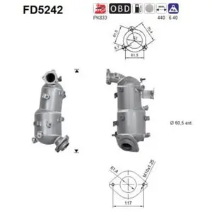 Comparateur de prix : Filtre À Particules Fd5242 As Toyota As Fd5242