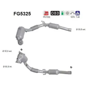 AS FG5325 Filtre à ParticulesVendu parpiecesauto.fr