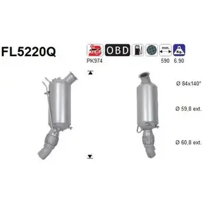 Filtre À Particules, Système D'Échappement Fl5220q As Bmw As Fl5220q pas cher