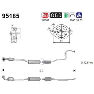 Catalyseur Toyota As 95185 pas cher