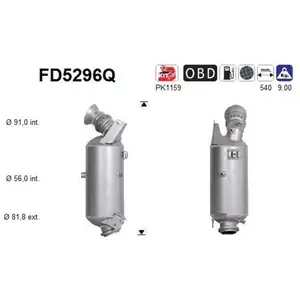 Filtre À Particules Fd5296q As Mercedes-Benz As Fd5296q pas cher