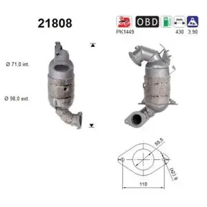 Catalyseur Opel; Vauxhall As 21808 pas cher