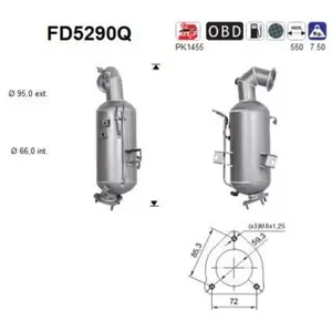 Filtre À Particules Fd5290q As Opel; Vauxhall As Fd5290q pas cher