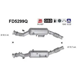 Filtre À Particules, Système D'Échappement Fd5299q As As Fd5299q pas cher