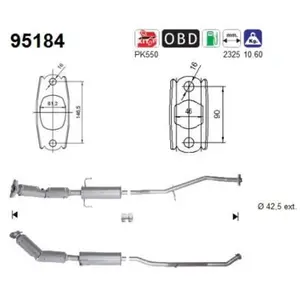 Catalyseur Toyota As 95184 pas cher
