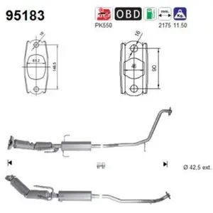 Catalyseur 95183 As Toyota As 95183 pas cher