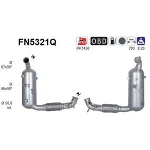 AS FN5321Q Filtre à Particules pas cher