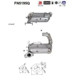 AS FN5195Q Filtre à Particules pas cher