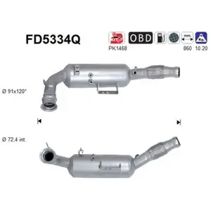 AS FD5334Q Filtre à Particules pas cher