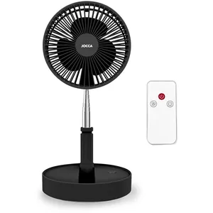 Comparateur de prix : Jocca - Ventilateur sur pied avec télécommande, batterie rechargeable 7 200 mAh, 3 vitesses, hauteur réglable de 36 à 97,5 cm, pliable, avec télécommande et chargeur USB