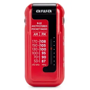 Comparateur de prix : Aiwa Radio transistor Aiwa R22RD ROJO Rouge AM/FM Mini
